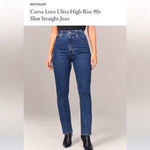 LIKE NEW Abercrombie Curve Love Ultra High Rise Slim Straight Jeans | 29R